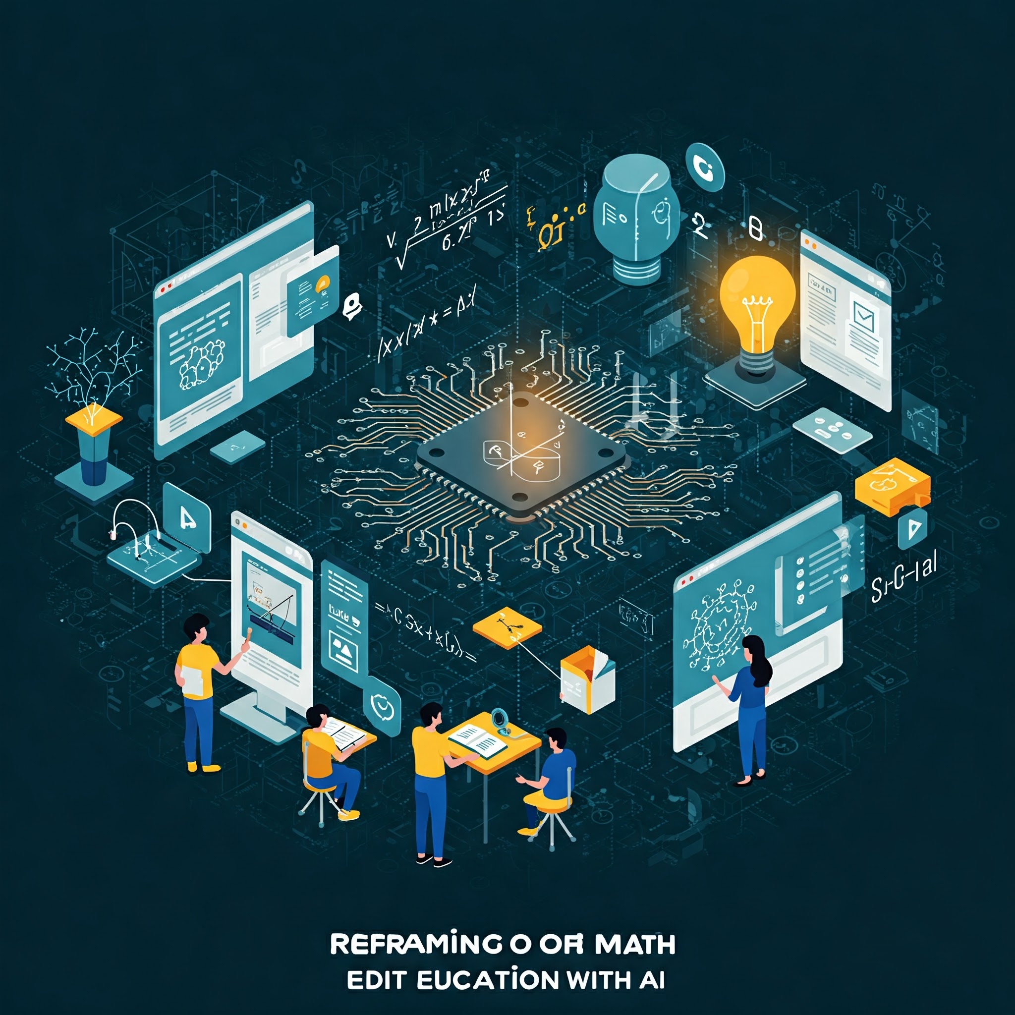 Cover image for Reframing AI in Math Education report